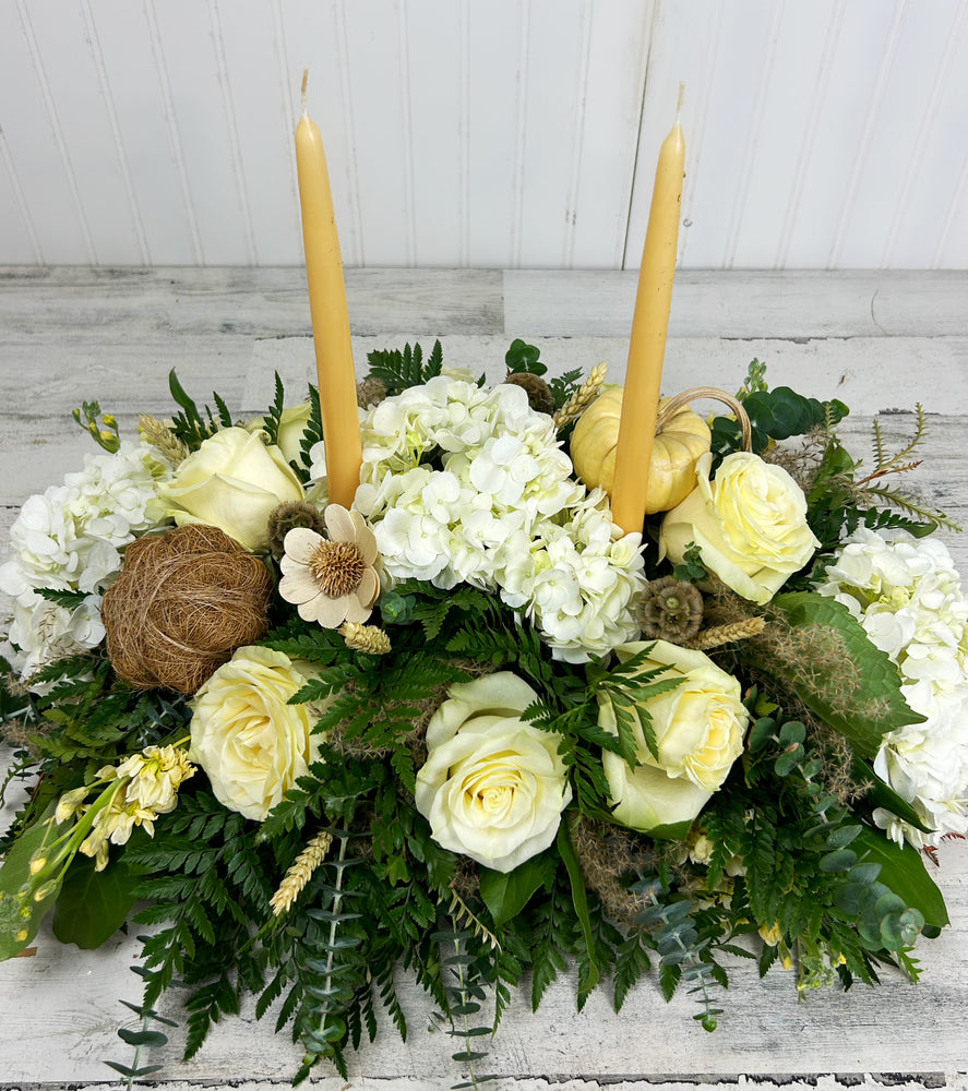 Creamy Candlescape Harvest Centerpiece