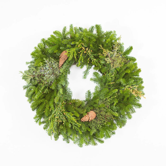 Mixed Seasonal Greens Wreaths