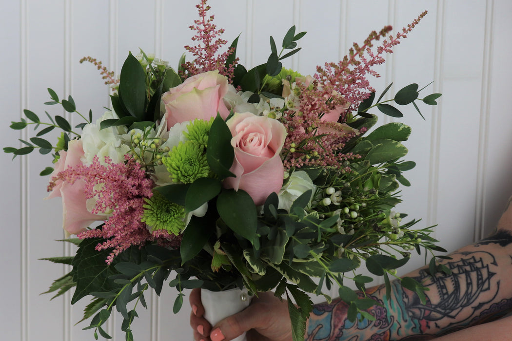 Blushing Bridal Bouquet in Pinks