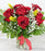 Half Dozen Red Roses with filler in a vase